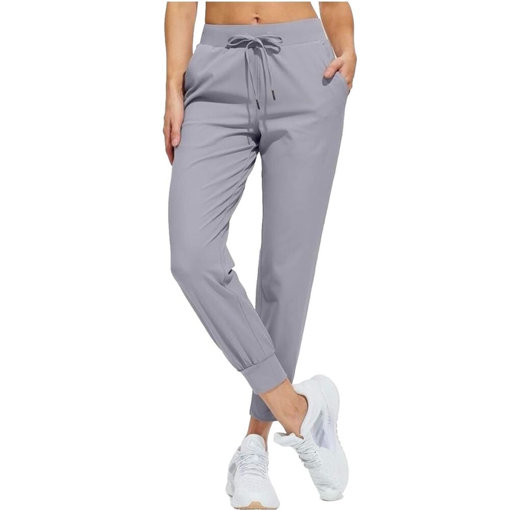 Libin Women's Grey UPF 50 Lightweight Pull-on Jogger Pants 2XL Workout Beach